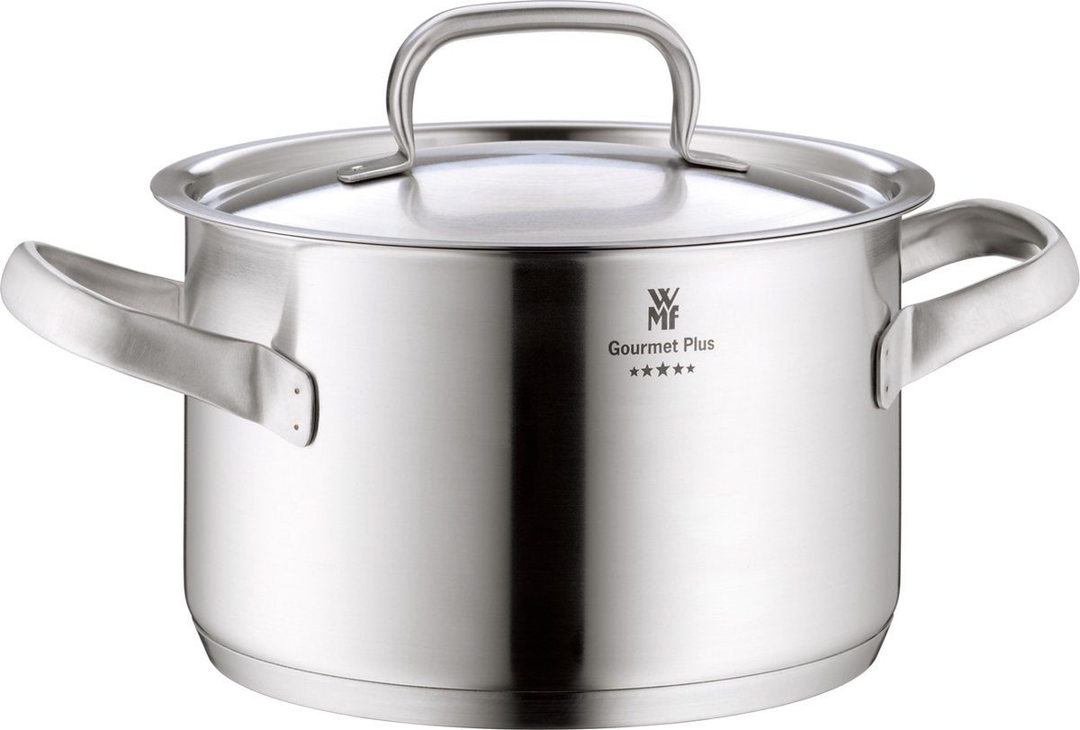 WMF gourmet plus - casserole moyenne - ø16 cm - acier inoxydable - tous feux - qualité professionnelle