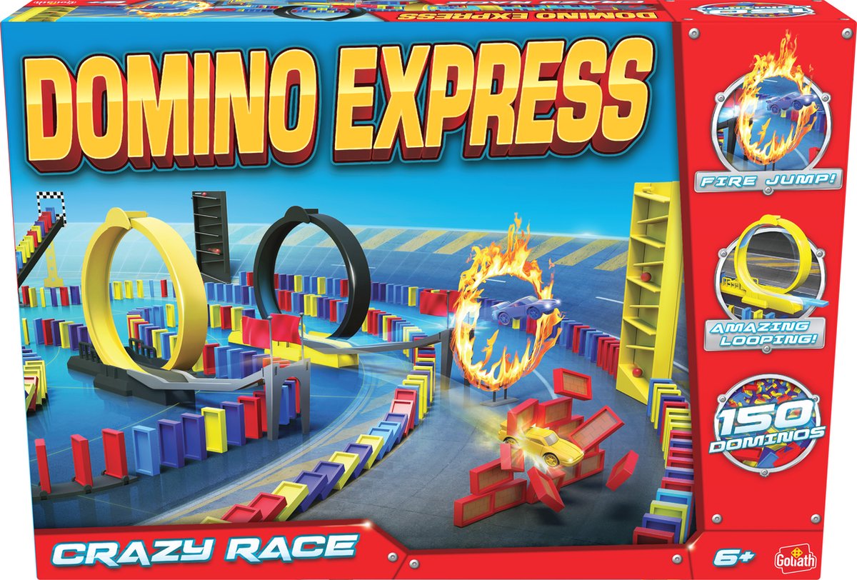 Goliath domino express crazy race - jouets de construction - paquet de dominos
