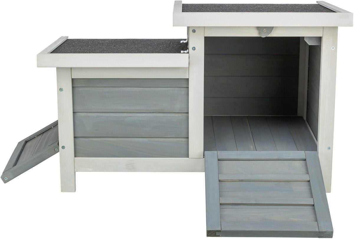 Maison pour rongeurs Trixie avec 2 entrées gris blanc