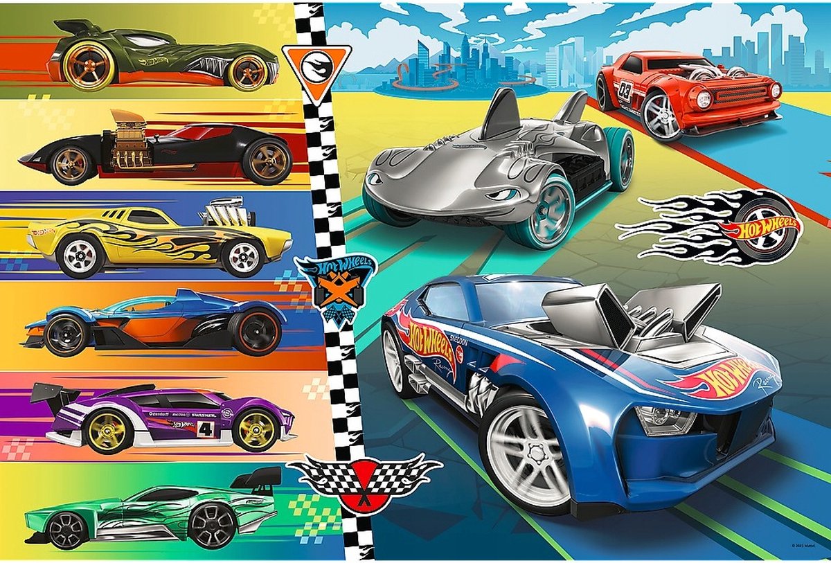 Trefl hot wheel maxi puzzle - 24 pièces - à partir de 3 ans
