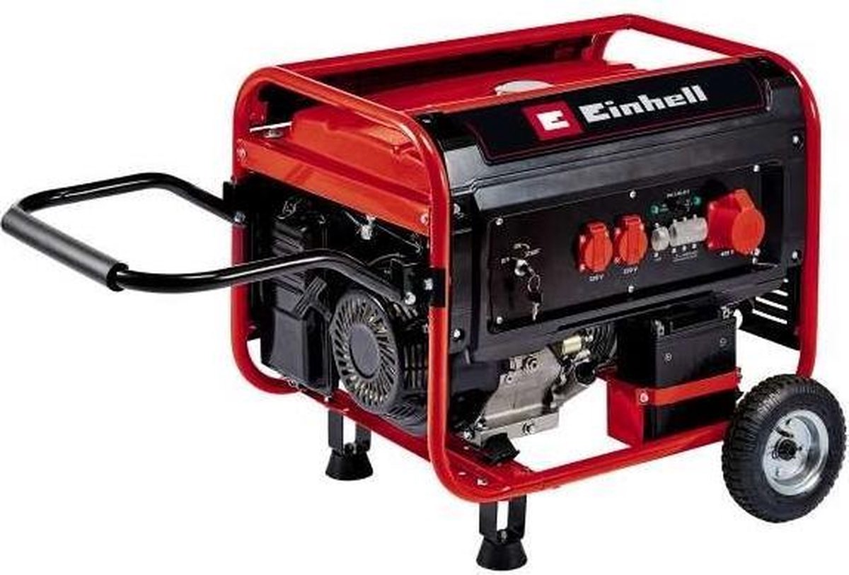 Einhell TC-PG 55 E5 groupe électrogène 4 temps 2x 230V + 1x 400V max. Tension AVR 5 500 watts 25 litres 7,5k kW
