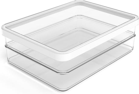 Rotho - Récipient empilable de haute qualité - Stockage - 2x 0,85 litre - Pot de stockage - Boîte de conservation - Organisateur de réfrigérateur