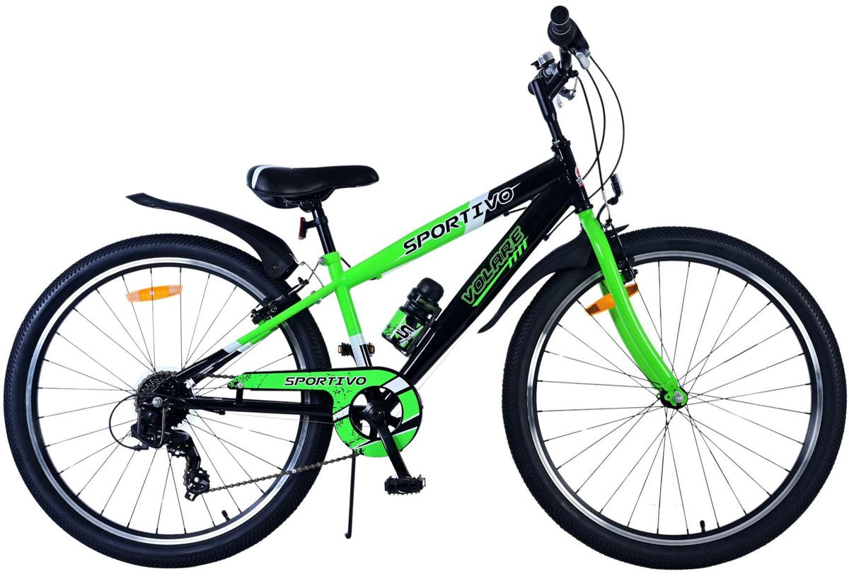 Vélo enfant Volare sportivo - garçons - 26 pouces - vert - 7 vitesses