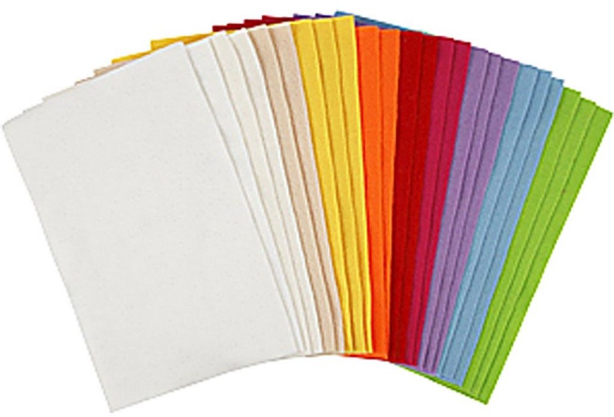 Entreprise créative https: www.ccobby.nl hobbyfelt-sheet-20x30-cm-thickness-1-5-mm-180-200-gr-diverse-colours-24-div-vellen-1-doos-45295