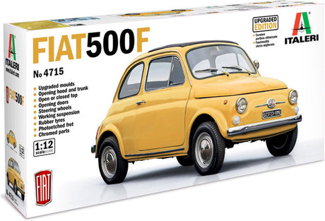 Kit modèle voiture Italeri - 4715 fiat 500 f - voiture - édition améliorée en plastique - 1:12 - construction de modèles