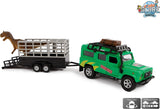 Globe terrestre pour enfants Land Rover moulé sous pression avec remorque dinosaure, 29 cm