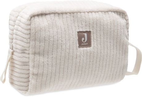 Jollein luieretui - cloudy rib - baby toilettas - 21x14cm - oatmeal