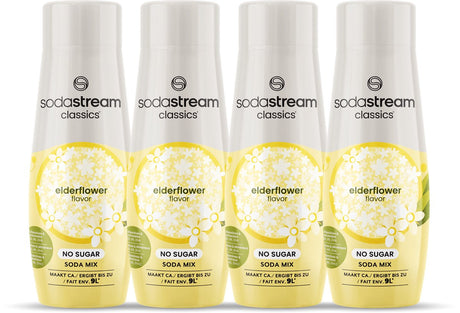 Sirop zéro de fleur de sureau Sodastream - paquet de 4