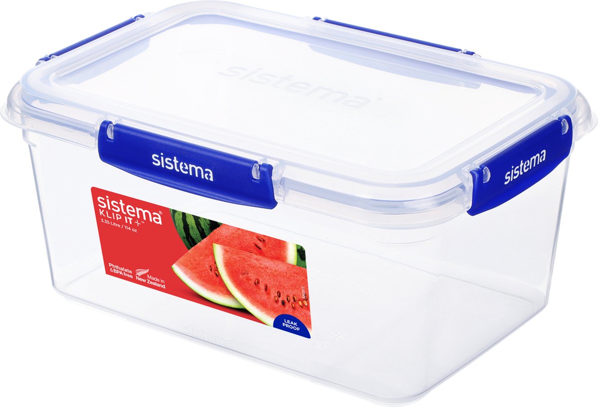 Sistema klip it + - boîte de conservation alimentaire - boîte de conservation - rectangulaire - 3,35l