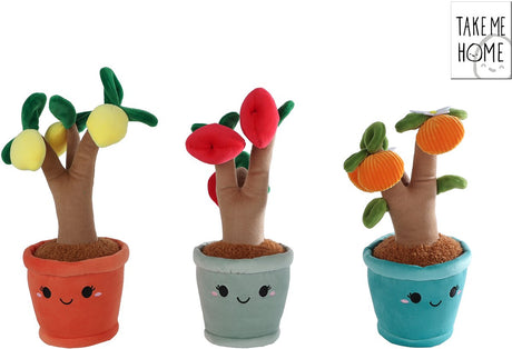 Take me home peluche arbre fruitier plante câline 28 cm jouets colorés.