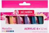 Talens art création ensemble de peinture acrylique métallisé | 6x12 ml