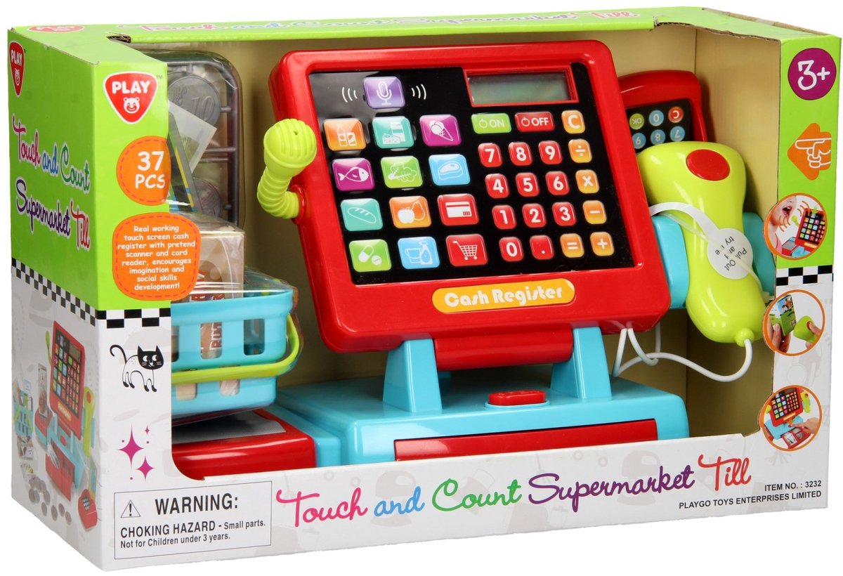 Caisse enregistreuse jouet Playgo - 37 pcs.