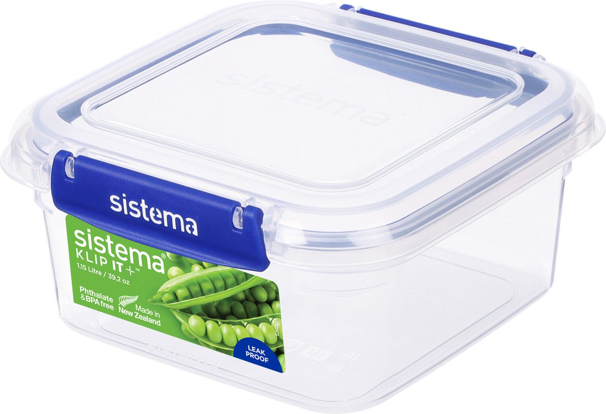 Sistema klip it + - boîte de conservation alimentaire - boîte de conservation - carrée - 1,15l