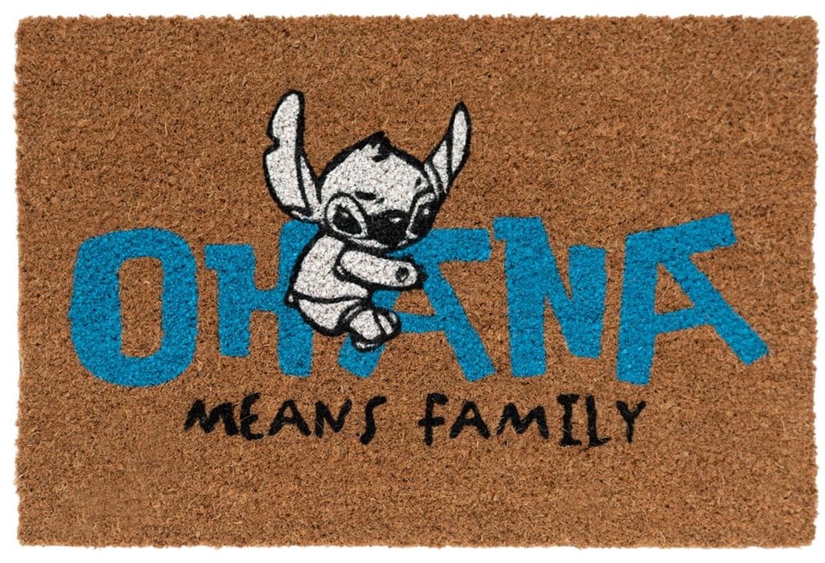 Disney - Lilo Stitch - paillasson - tapis de bienvenue - ohana signifie famille