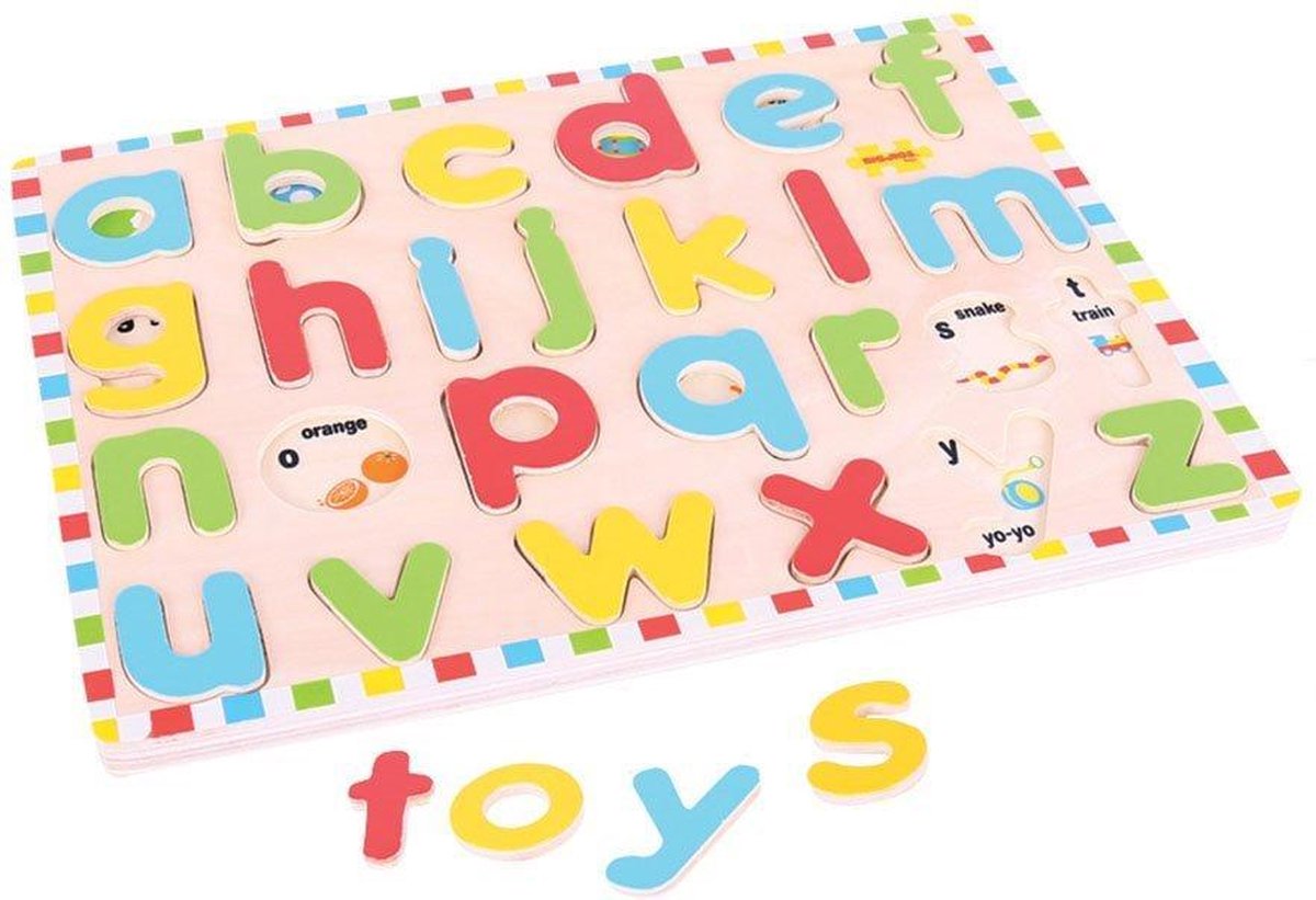 Bigjigs insère des lettres minuscules de puzzle.