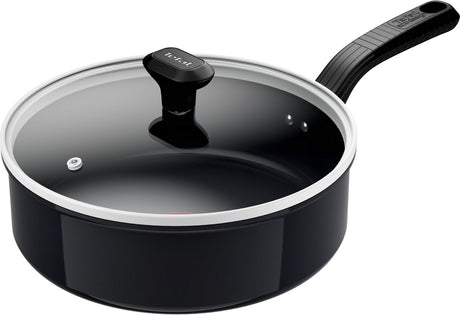 Batterie de cuisine Tefal Poêle à frire en céramique Tefal Cook Change 24 cm sans PFAS avec couvercle revêtement antiadhésif en céramique adapté à l'induction