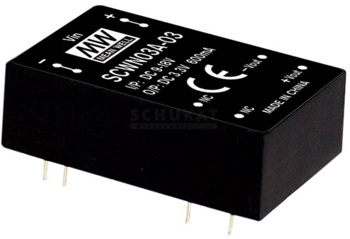 Mw Mean Well scwn03e-05 module convertisseur DC DC 600 ma 3 W nombre de sorties : 1 x contenu 1 pièce(s)