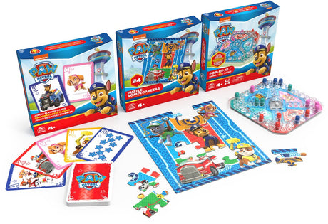 Spin Master Games Paw Patrol - Ensemble de jeux - Jeu pop-up, puzzle et cartes à jouer