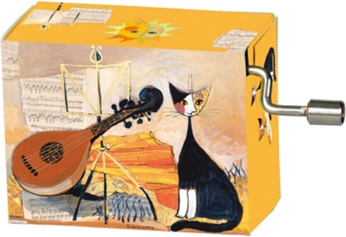Boîte à musique Fridolin Rosina Wachtmeister musique chat mélodie de violon pour Elise Van Beethoven