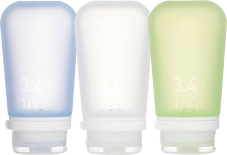 Human gear - gotoob+ 3-pack large - bouteille de voyage - étanche - 100ml - bleu vert clair