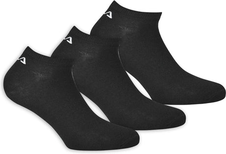 Fila - chaussettes invisibles 3-pack - chaussettes baskets - 39-41 - noir