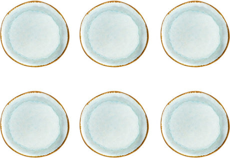 Médard de noblat - shadow aqua - assiette plate 28 cm - 6 pièces - grès