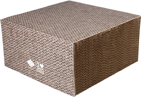 D d home i love happy cats - anneleen bru - bloc à gratter en carton freya l - 30x30x30cm beige