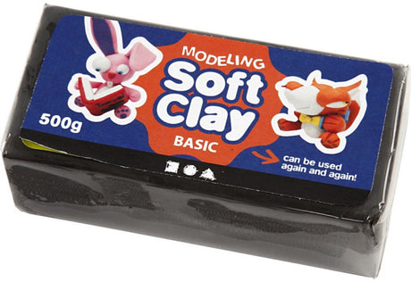 Argile molle Creativ company - noire, 500gr.
