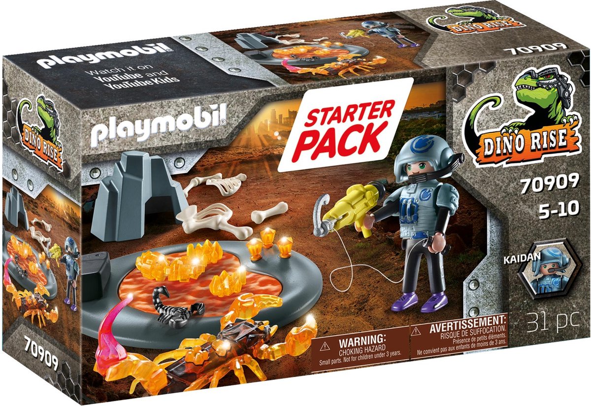 Playmobil dino Rise starter pack lutte contre le scorpion de feu - 70909