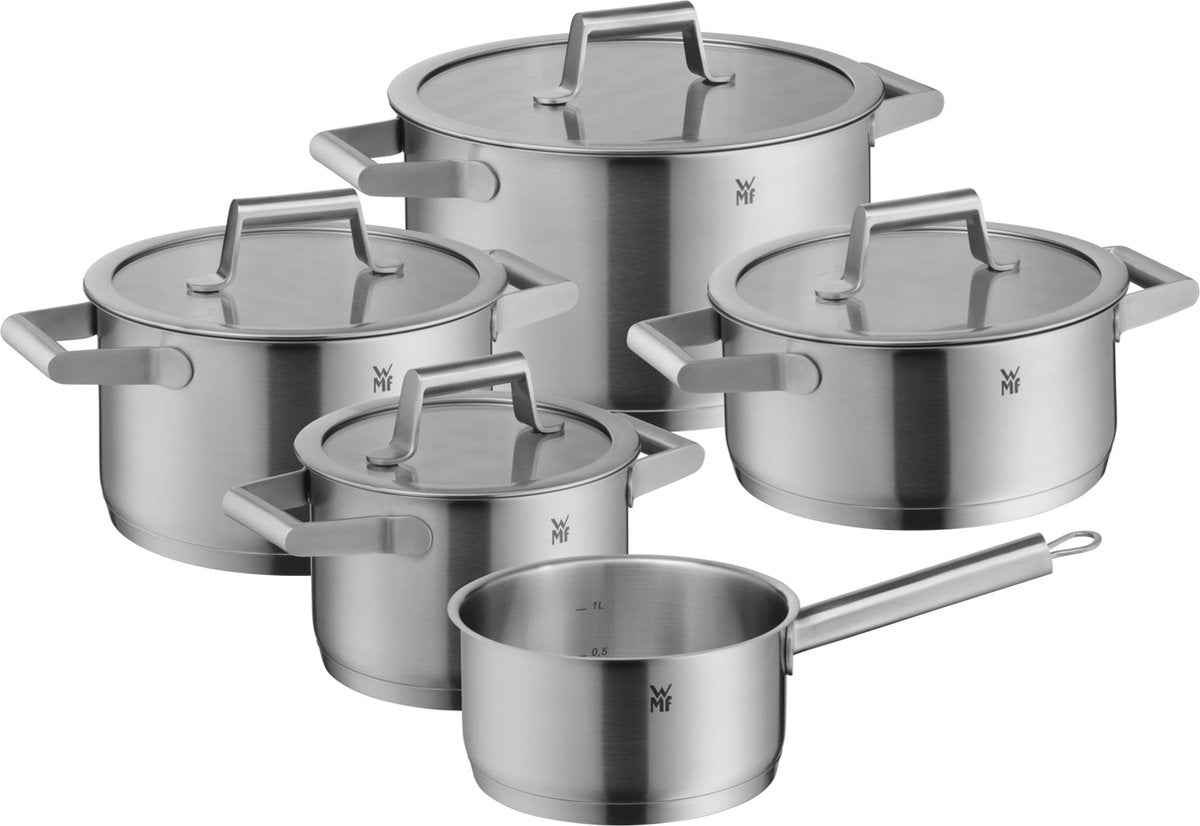 WMF Comfort Line - Set de casseroles - 5 pièces - Convient pour l'induction - Acier inoxydable - Durable