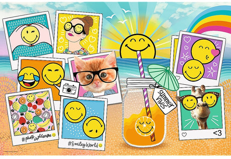 Puzzle Trefl - vacances du monde des smileys - 300 pièces en carton.