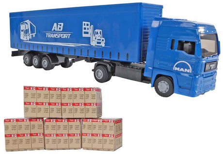 Camion globe homme avec remorque pour enfants, 30 cm