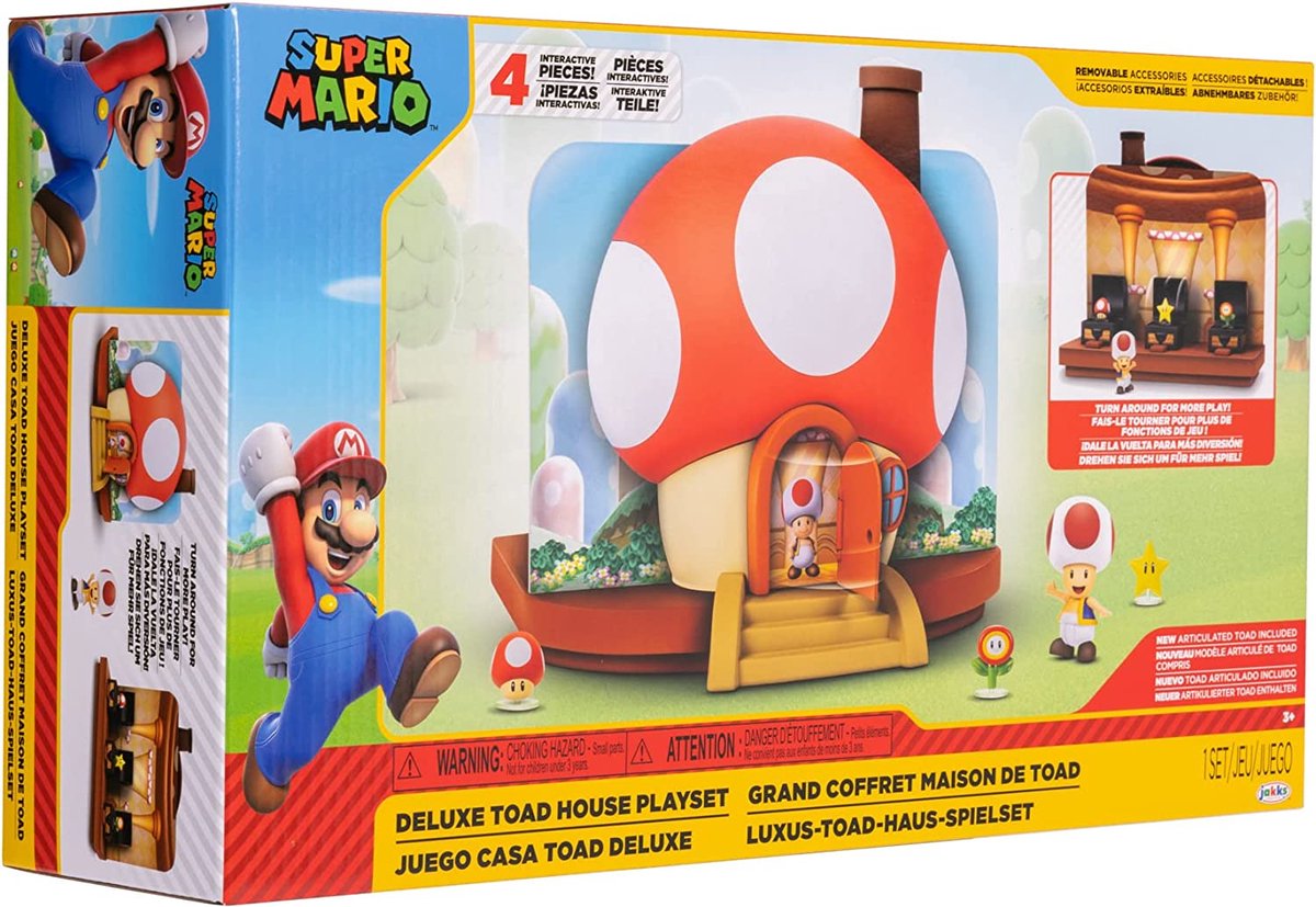 Jakks super mario crapaud maison de luxe