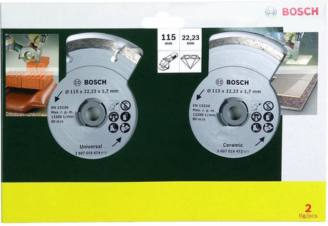 Disque diamant Bosch - 115 mm - pour carrelage et matériaux de construction