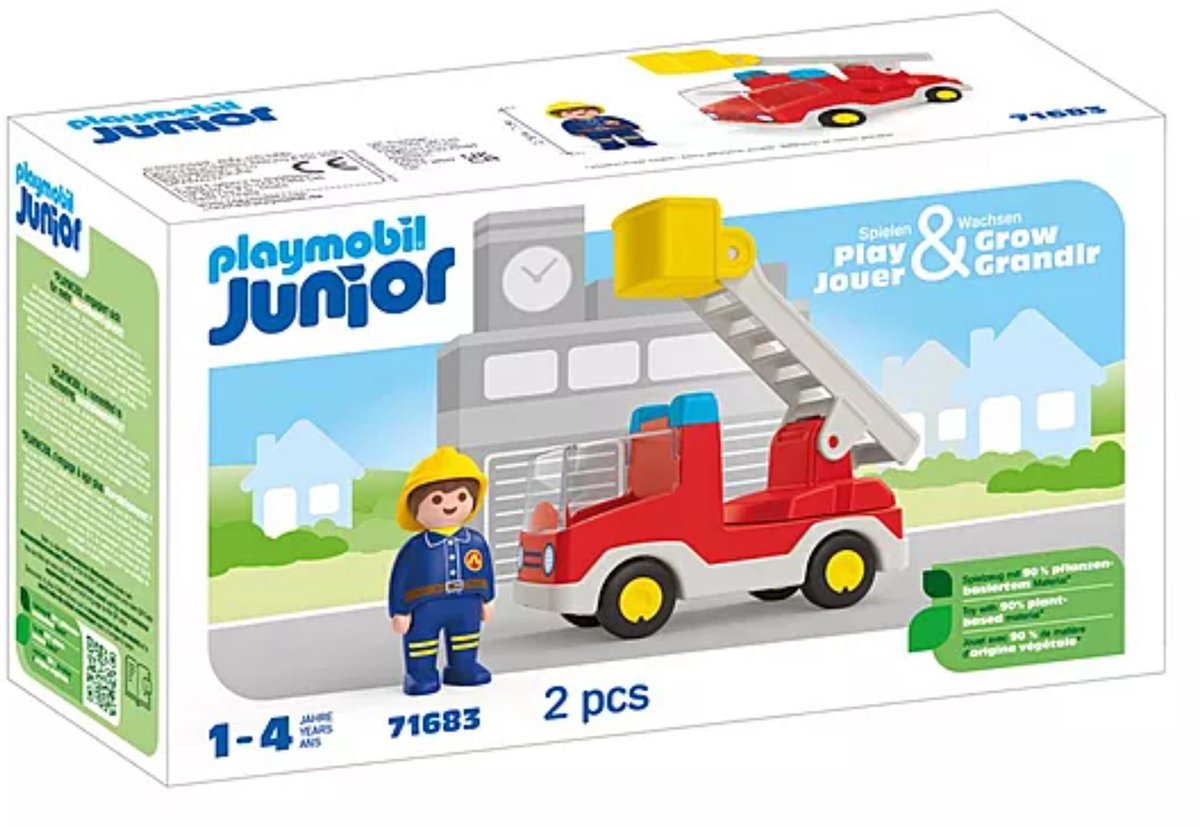 Playmobil 71683 camion de pompiers junior avec échelle