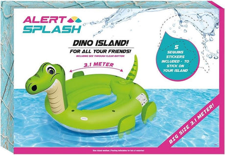 Alerte île gonflable dinosaure 310x270x175 cm