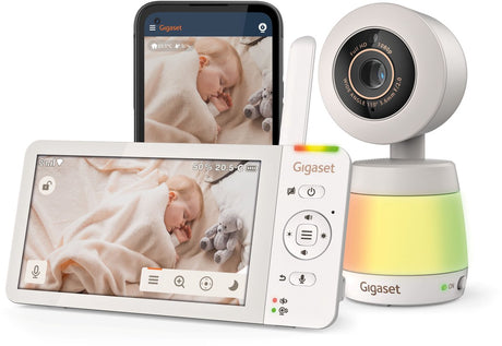Babyphone Gigaset avec caméra et application – moniteur à écran tactile - vision nocturne couleur - lampe de nuit - support mural - meilleur avis le 25 novembre picky - capteurs - sons apaisants - babyphone - image du babyphone - baby700 connect