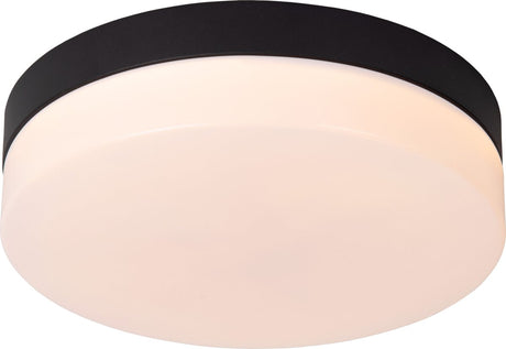 Lucide geneve - plafonnier (plafonnier) salle de bain - ø 23 cm - led - 1x12w 2700k - ip44 - détecteur de mouvement - noir