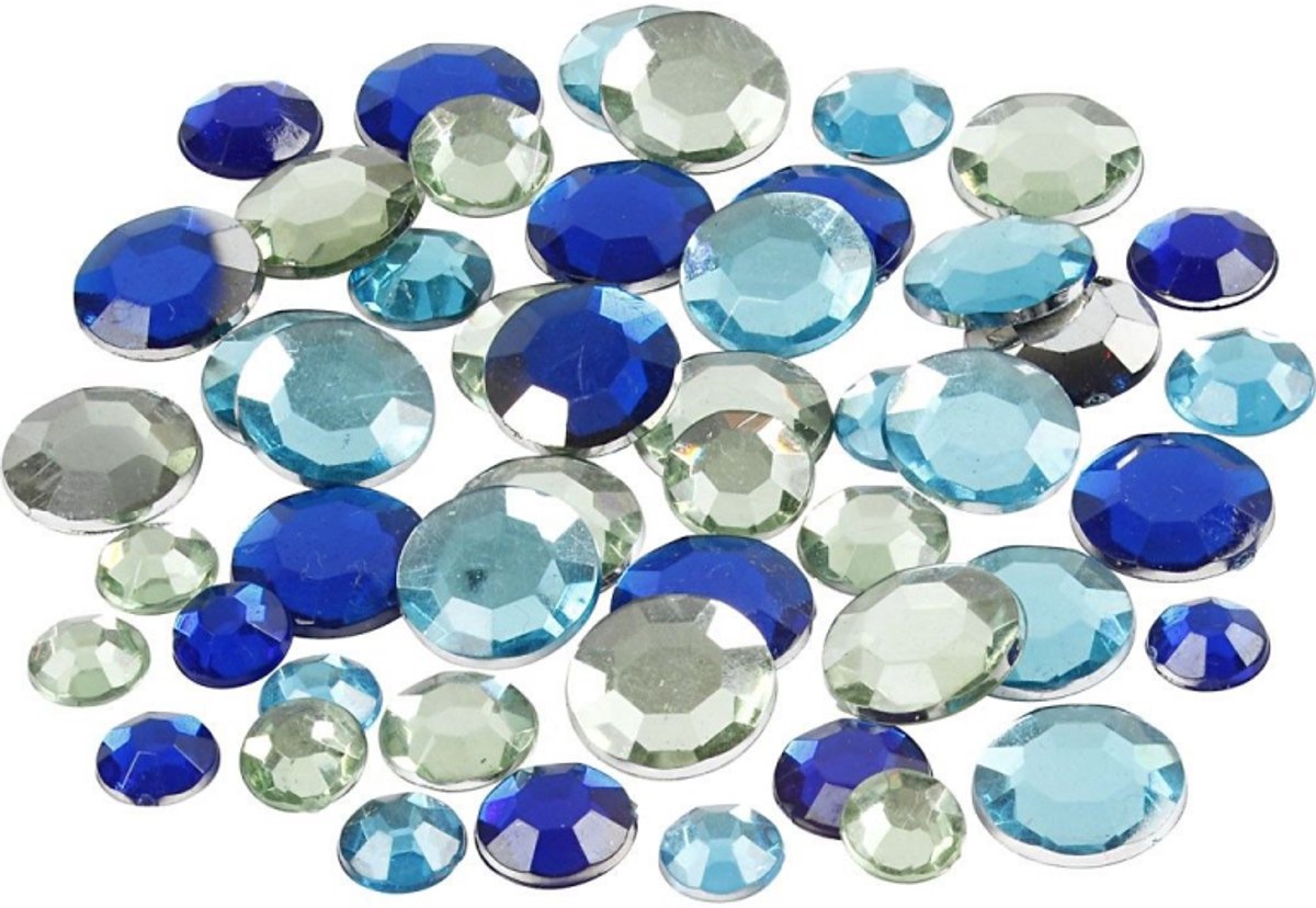 Creativ company cc strass rond bleu harmonie 6-12 mm 360 pièces