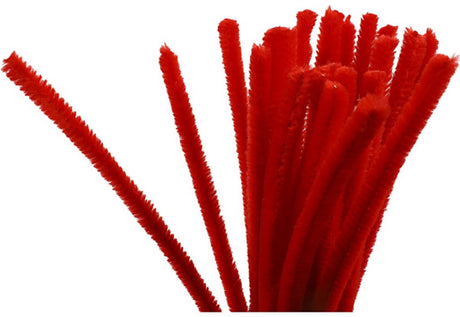 Crétiv Company Chenilled Wire Red 30cm, 25st.