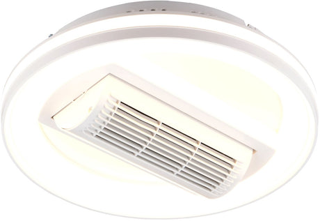 Rl vis ta réalité lumineuse Kurula - ventilateur - blanc - incl. 1x SMD 37 W - télécommande - variateur intégré - couleur de lumière réglable en continu - oscillante - mode été et hiver - 6 niveaux de vitesse