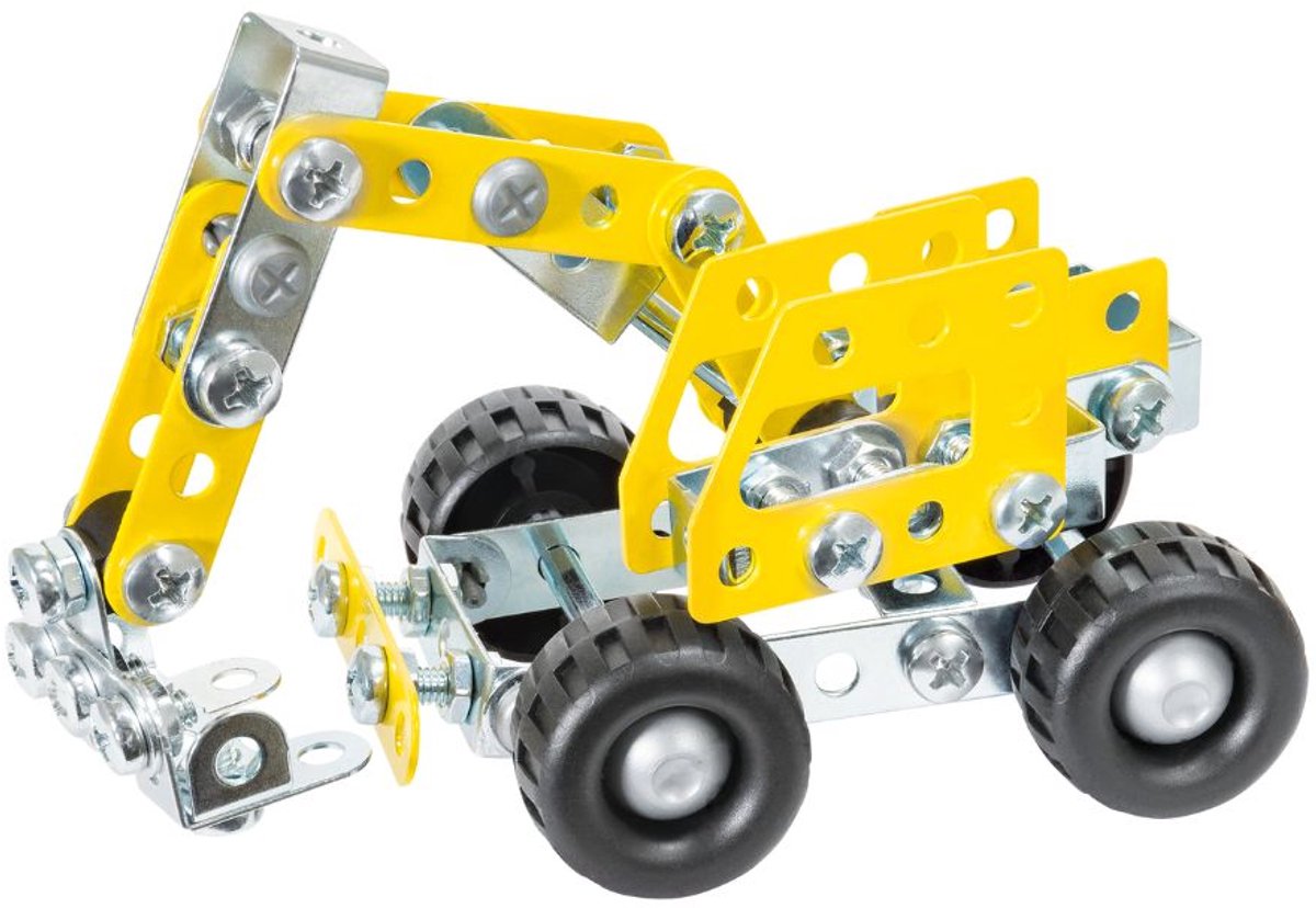 Coffret de construction Eitech ® – Kit de construction mini-pelle – 116 pièces – Kit de construction en métal avec outils – Jouets de construction – à partir de 6 ans