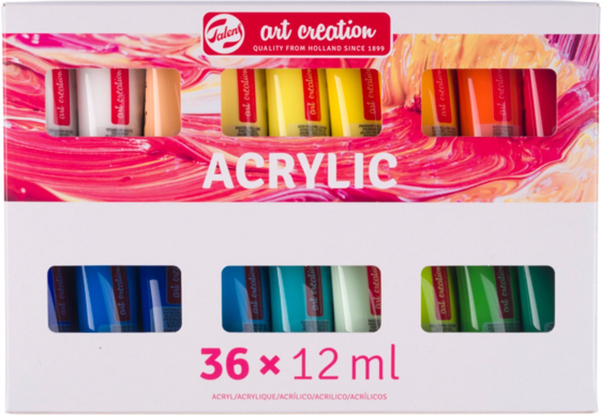 Ensemble de peinture acrylique Talens art création, 36x12ml