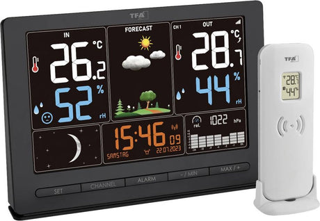 Tfa dostmann saison 2 35.1118.01 station météo sans fil prévisions pour 12 à 24 heures nombre de capteurs max.: 3 pièce(s)