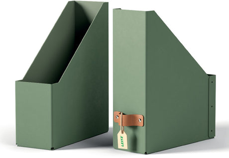 Cassette pour magazines Leitz puro - carton 100% recyclé - lot de 2 - vert