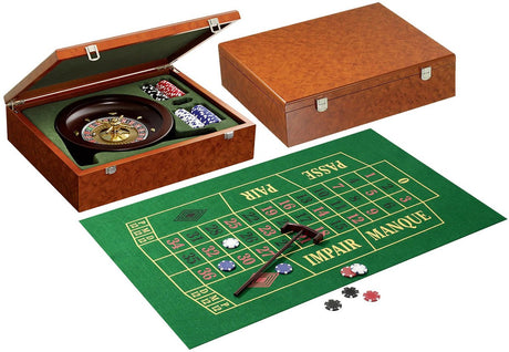 Jeu de roulette Philos - avec roue en métal, tissu en feutre et 100 jetons - 6+ ans