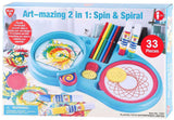 Ensemble de dessin en spirale Playgo 2 en 1 - 33 pièces.