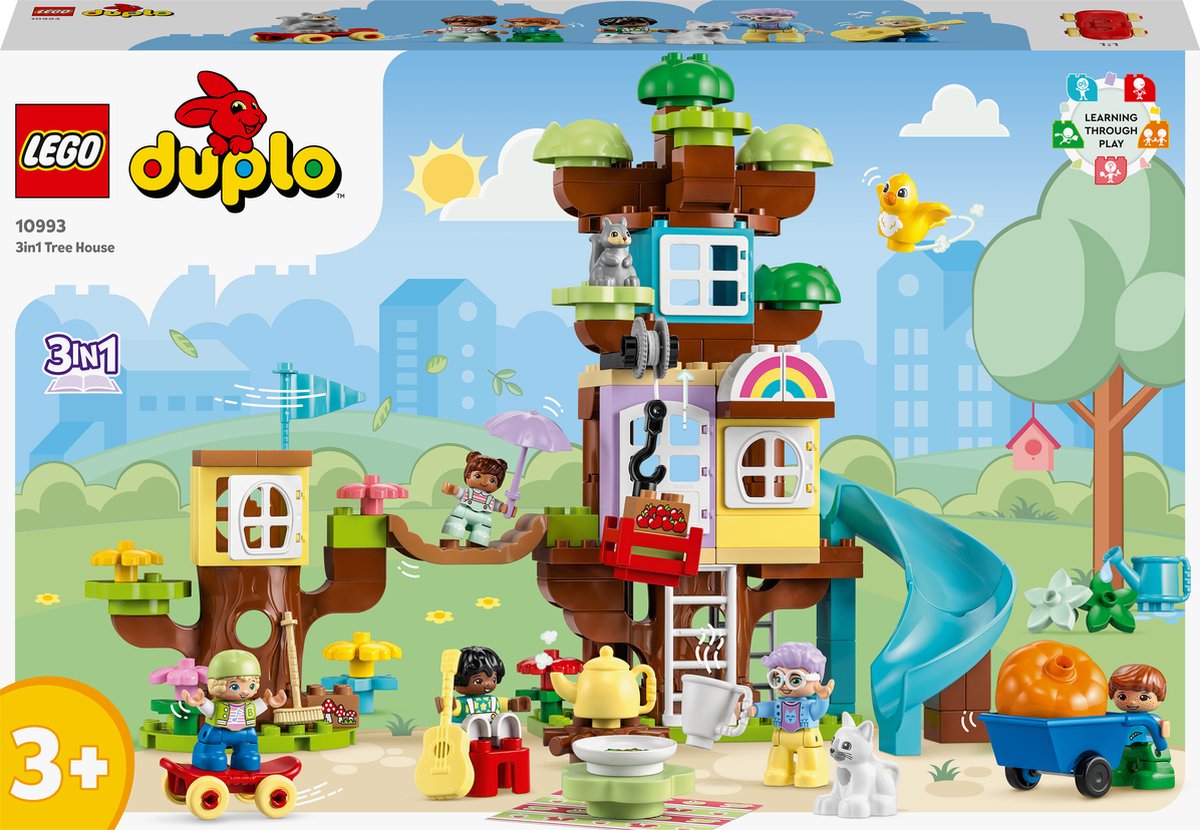 Ensemble de jouets pour tout-petits LEGO Duplo 3 en 1 - Cabane dans les arbres - 10993