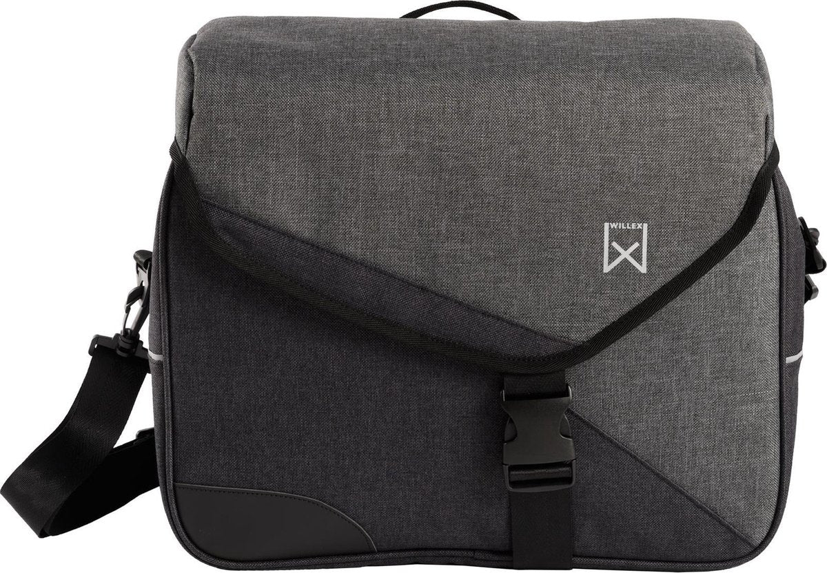 Willex - sac de bureau - ordinateur portable - messager - 800 gris - avec housse de pluie gratuite