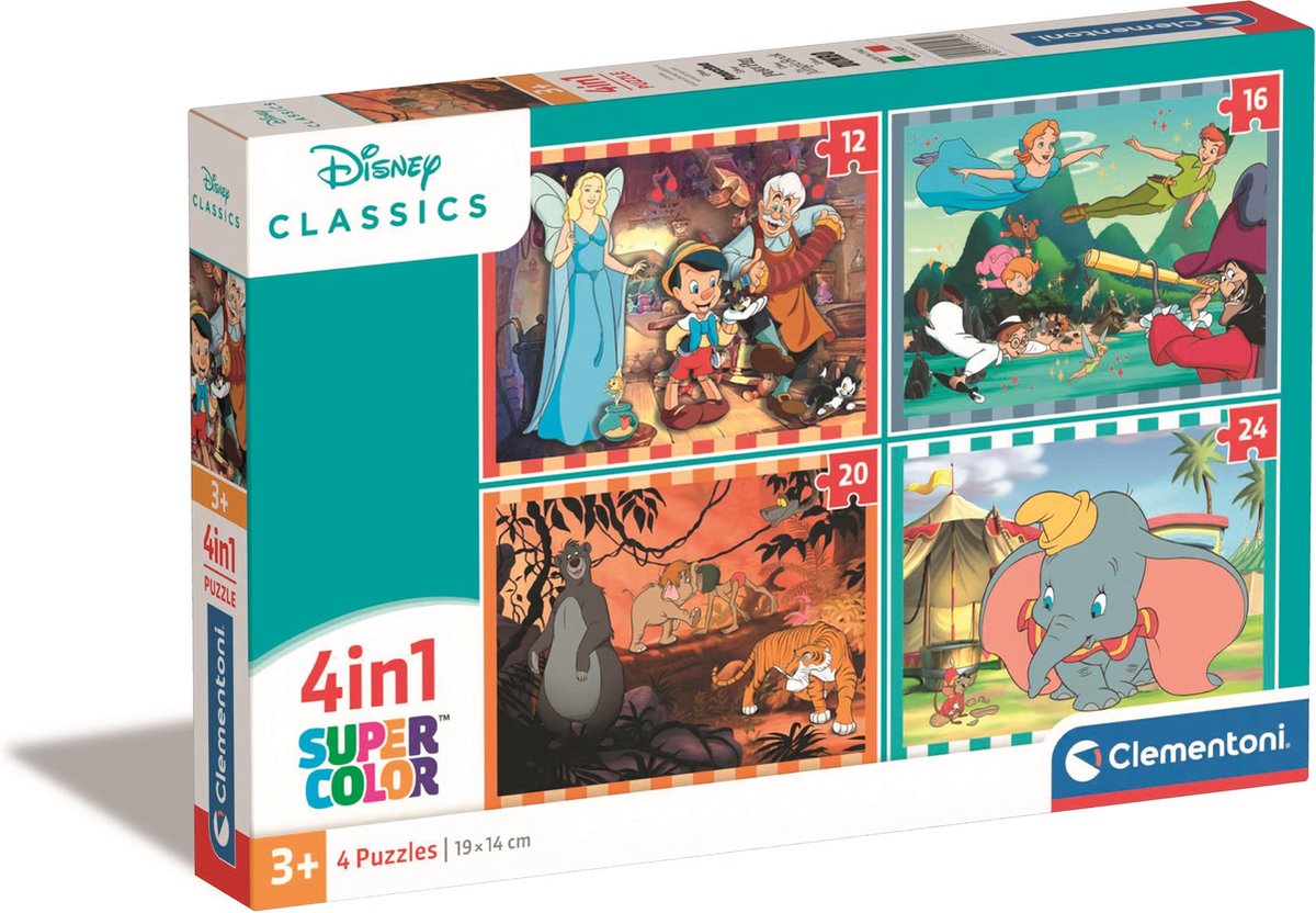Clementoni Legpuzzel 4in1 Disney Animaux